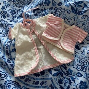 Betsy McCall Pink Stripes pajama top and robe